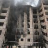 آتش در ساختمان 8 طبقه | عکس از : مسعود عین آبادی