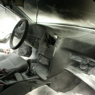 آتش نشانی نیشابور - نشتی بنزین باعث آتش سوزی خودرو شد
