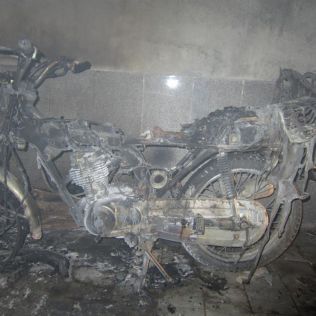 آتش نشانی نیشابور - آتش سوزی موتور سیکلت