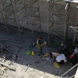 نجات کارگر ساختمان از درون استخر درحال ساخت - سازمان آتش نشانی و خدمات ایمنی شهرداری نیشابور