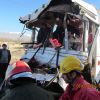 تصادف اتوبوس با کامیون | عکس از : مسعود عین آبادی