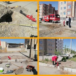 آتش نشانی نیشابور - نصب و راه اندازی 5 دستگاه شیر آتش نشانی