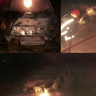 آتش نشانی نیشابور - خودرو۲۰۶درآتش سوخت