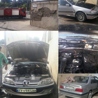 آتش نشانی نیشابور - آتش سوزی پژوپارس