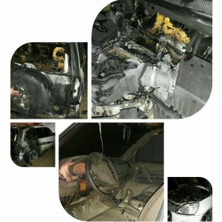 آتش نشانی نیشابور - آتش سوزی خودروی ام وی ام