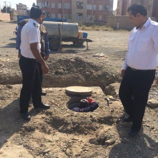 آتش نشانی نیشابور - نصب دو عدد شیر هیدرانت آتش نشانی