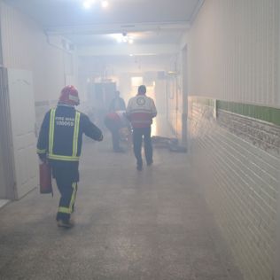 آتش نشانی نیشابور - همزمان با سایر شهرهای کشور مانور زلزله و ایمنی با شعار مدرسه ایمن - جامعه تاب آور در نیشابور نیز برگ